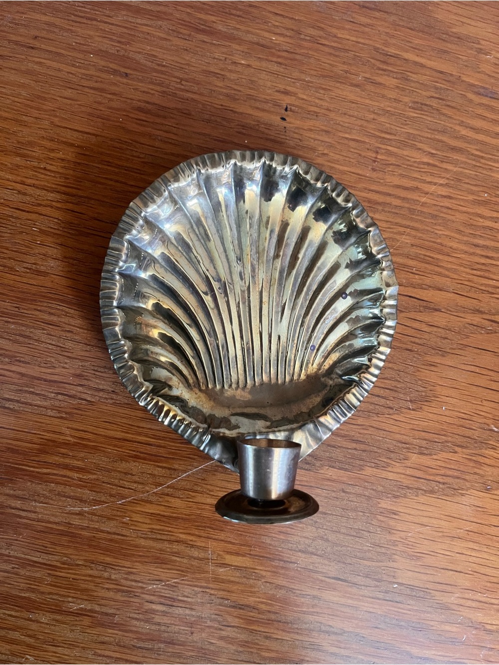 Vintage Shell Candle Holder Wall Hanging